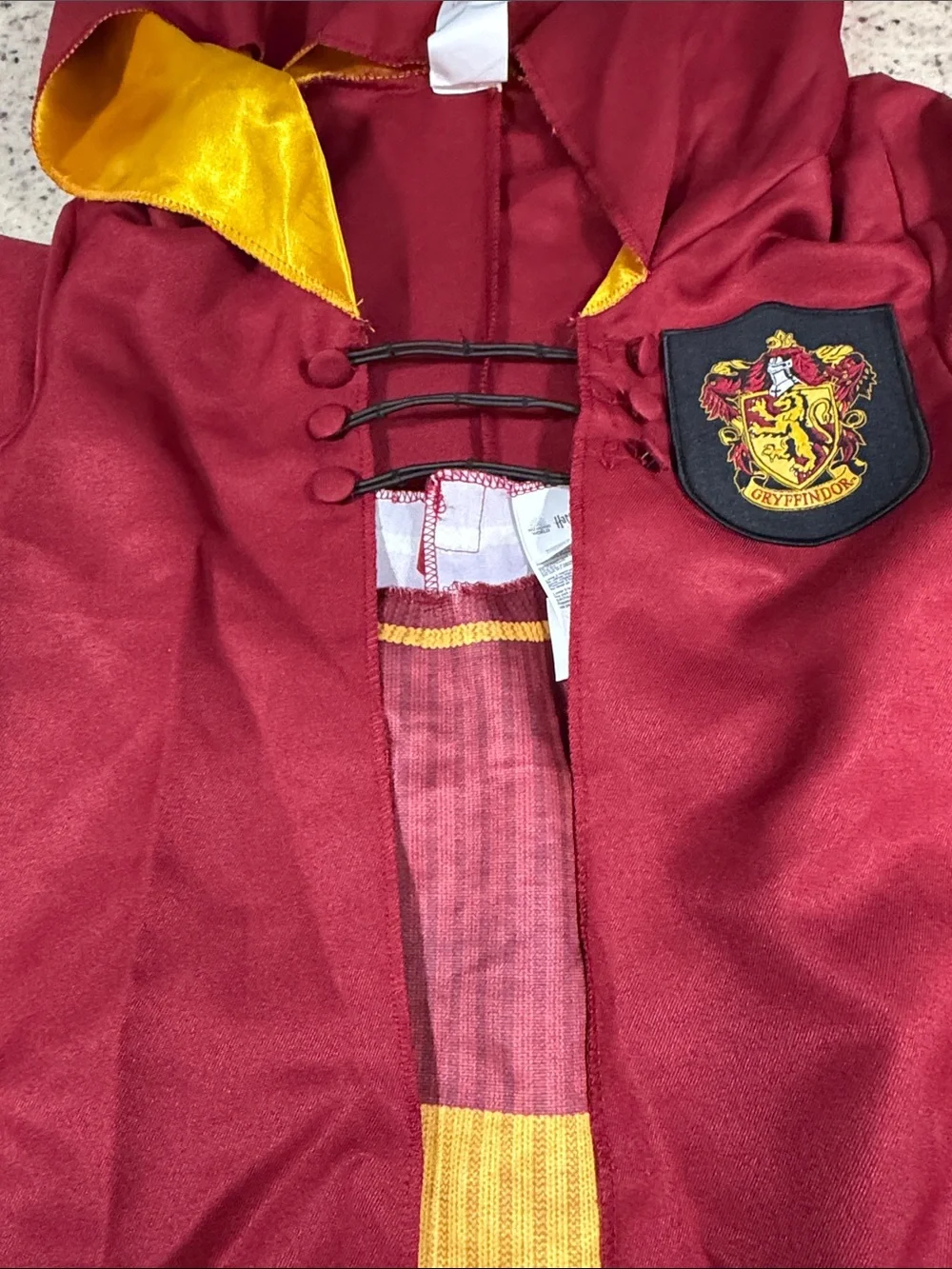 Warner Bros. Harry Potter Kids Maroon Long-Sleeve Costume with shirt and cape